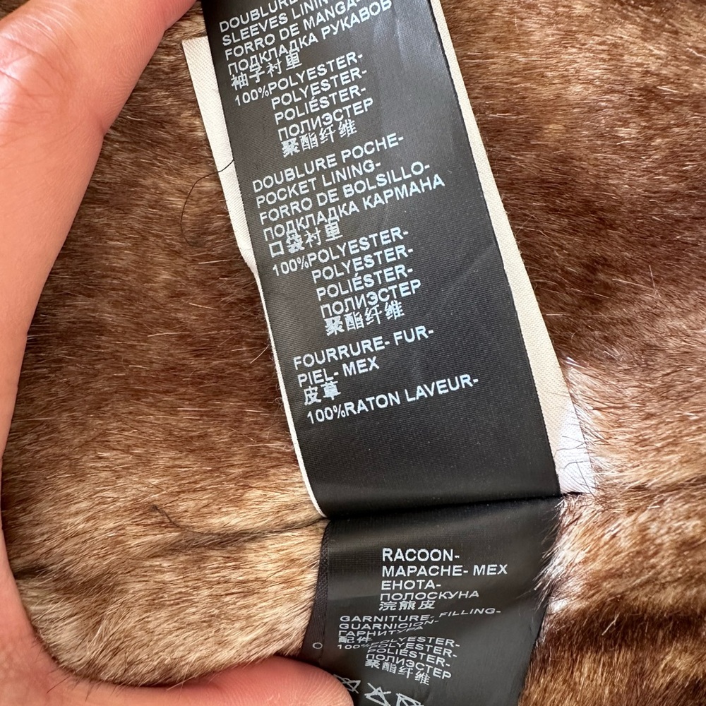 The Kooples Raccoon Fur Cotton Parka - Picture 9 of 11